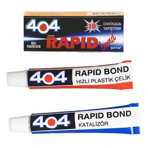404 Rapid Bond Hızlı Plastik Çelik Yapıştırıcı 16g 10 Dk da Yapıştır