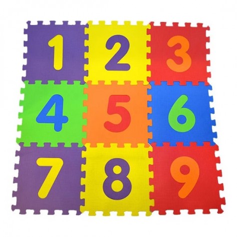 9 Parça Çocuk Oyun Karosu Eva Puzzle Yer Matı Sayılar Eğitici Oyun Halısı