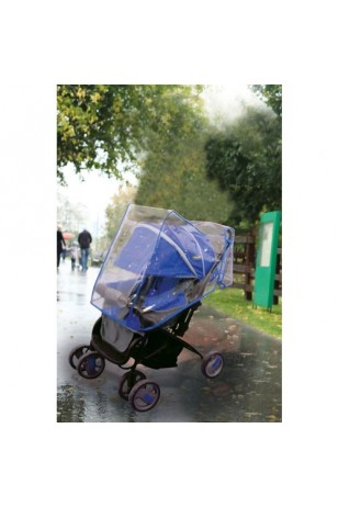 Bebek Arabası Yağmurluğu - Mavi - Pembe