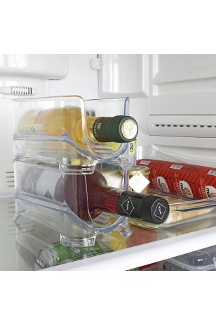 4 Adet Buzdolabı Düzenleyici - Şeffaf Şişe Rafı