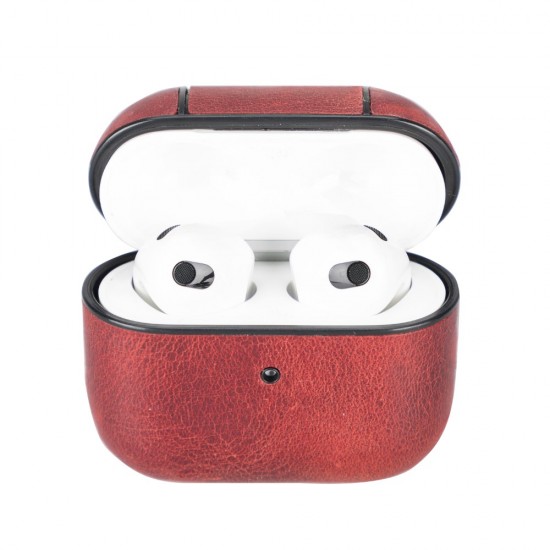 Apple AirPods 3.nesil Uyumlu Deri Kılıf Juni AA4 Kırmızı Apple AirPods 3.nesil Uyumlu Deri Kılıf Juni AA4 Kırmızı