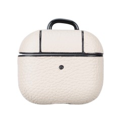 Apple AirPods 3.nesil Uyumlu Deri Kılıf Juni ERC3 Bej