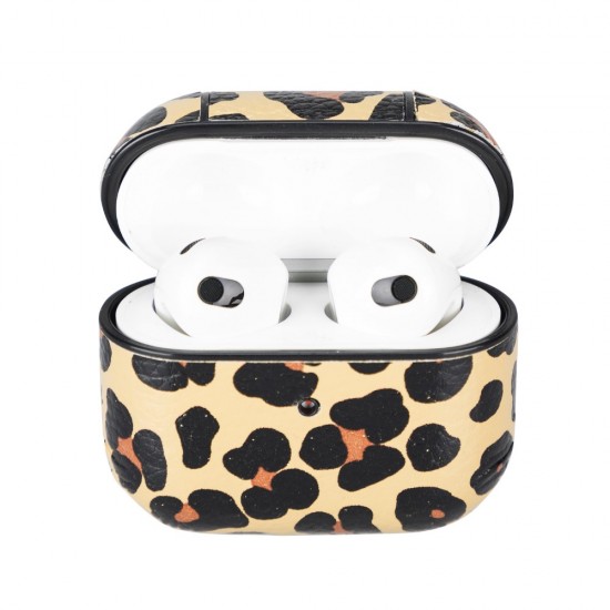 Apple AirPods 3.nesil Uyumlu Deri Kılıf Juni LEO-NE Leopar Apple AirPods 3.nesil Uyumlu Deri Kılıf Juni LEO-NE Leopar