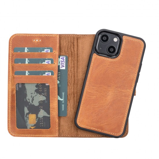 Apple iPhone 13 Mini Uyumlu Deri Cüzdanlı Kılıf G19 Taba Apple iPhone 13 Mini Uyumlu Deri Cüzdanlı Kılıf G19 Taba
