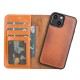 Apple iPhone 13 Mini Uyumlu Deri Cüzdanlı Kılıf RST2EF Taba Apple iPhone 13 Mini Uyumlu Deri Cüzdanlı Kılıf RST2EF Taba