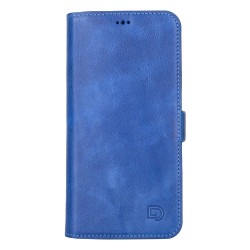 Apple iPhone 13 Pro Max Uyumlu Deri Cüzdanlı Kılıf Okyanus Mavi