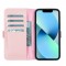 Apple iPhone 13 Pro Max Uyumlu Deri Cüzdanlı Kılıf Toz Pembe