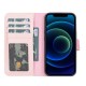 Apple iPhone 13 Pro Uyumlu Deri Cüzdanlı Kılıf NU2 Pembe