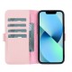 Apple iPhone 13 Uyumlu Deri Cüzdanlı Kılıf Toz Pembe Apple iPhone 13 Uyumlu Deri Cüzdanlı Kılıf Toz Pembe