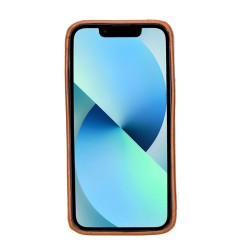 Apple iPhone 13 Uyumlu Deri Arka Kapak ROCK RST2EF Taba