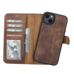 Apple iPhone 14 Plus Uyumlu Deri Cüzdanlı Kılıf MWWN G2 Kahve Apple iPhone 14 Plus Uyumlu Deri Cüzdanlı Kılıf MWWN G2 Kahve