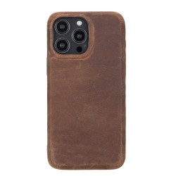 Apple iPhone 14 Pro Max Uyumlu Deri Arka Kapak ROCK G2