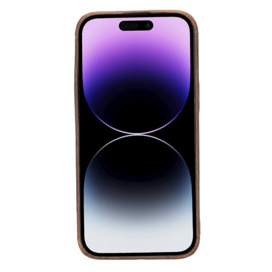Apple iPhone 14 Pro Max Uyumlu Deri Arka Kapak ROCK G2 Apple iPhone 14 Pro Max Uyumlu Deri Arka Kapak ROCK G2