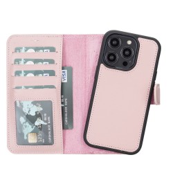 Apple iPhone 14 Pro Uyumlu Deri Cüzdanlı Kılıf MWWN NU2 Pembe Apple iPhone 14 Pro Uyumlu Deri Cüzdanlı Kılıf MWWN NU2 Pembe