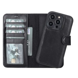 Apple iPhone 14 Pro Uyumlu Deri Cüzdanlı Kılıf MWWN RST1 Siyah Apple iPhone 14 Pro Uyumlu Deri Cüzdanlı Kılıf MWWN RST1 Siyah