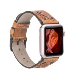 Apple Watch Uyumlu Deri Kordon Cross 42-44-45mm BT V18 Apple Watch Uyumlu Deri Kordon Cross 42-44-45mm BT V18