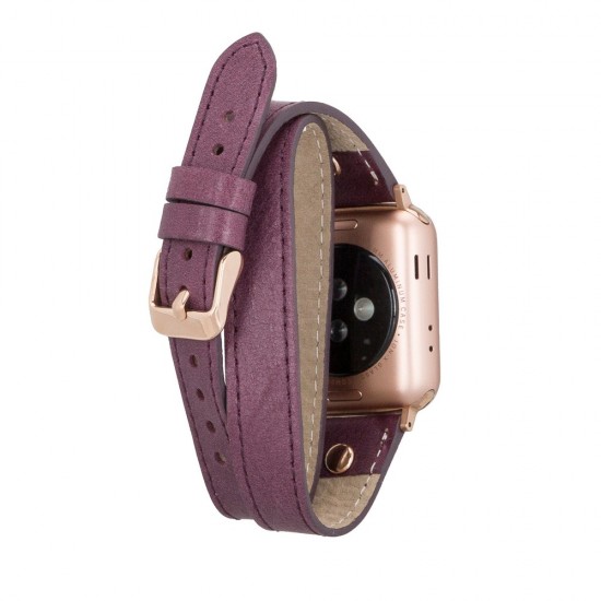 Apple Watch Uyumlu Deri Kordon 38-40-41mm DT Slim CZ7 Apple Watch Uyumlu Deri Kordon 38-40-41mm DT Slim CZ7