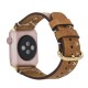 Apple Watch Uyumlu Deri Kordon 42-44-45mm Aqua V18 Taba