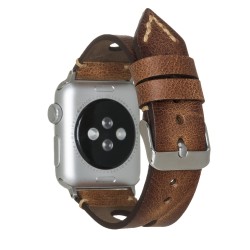 Apple Watch Uyumlu Deri Kordon 38-40-41mm Taba