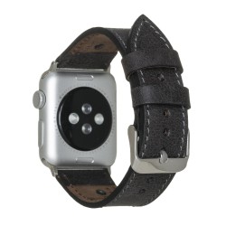 Apple Watch Uyumlu Deri Kordon 38-40-41mm BT TN01 Siyah