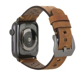 Apple Watch Uyumlu Deri Kordon Vigo 42-44-45mm G19 Taba Apple Watch Uyumlu Deri Kordon Vigo 42-44-45mm G19 Taba