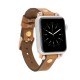 Apple Watch Uyumlu Deri Kordon 38-40-41mm GT G19 Taba Apple Watch Uyumlu Deri Kordon 38-40-41mm GT G19 Taba