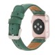 Apple Watch Uyumlu Deri Kordon 42-44-45mm DE6 Yeşil