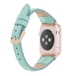 Apple Watch Uyumlu Deri Kordon 42-44-45mm Slim BRN7 Apple Watch Uyumlu Deri Kordon 42-44-45mm Slim BRN7