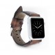 Apple Watch Uyumlu Deri Kordon 42-44-45mm SM26 Kahve