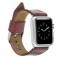 Apple Watch Uyumlu Deri Kordon 42-44-45mm SM25 Bordo