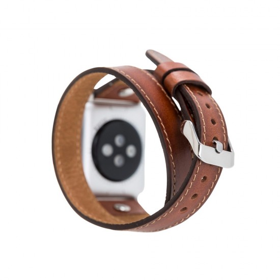 Apple Watch Uyumlu Deri Kordon 42-44-45mm DT ST RST2EF