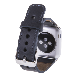 Apple Watch Uyumlu Deri Kordon 42-44-45mm CZ01 Lacivert