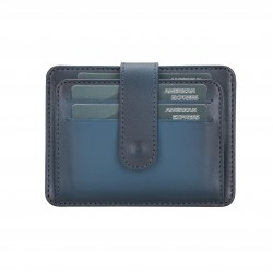 Çok Bölmeli Slim Deri Kartlık BLW019 BRN4EF Mavi