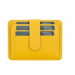 Çok Bölmeli Slim Deri Kartlık BLW019 FL12 Sarı