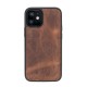 Apple iPhone 12 mini Uyumlu Deri Arka Kapak G2 Kahve