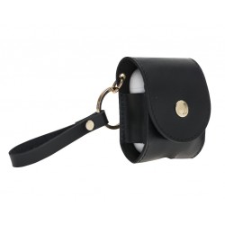 Apple AirPods 2.nesil Uyumlu Deri Kılıf Mai Snap RST1 Siyah