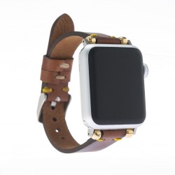 Apple Watch Uyumlu Deri Kordon 38-40-41mm Slim SRÇ RST2E Apple Watch Uyumlu Deri Kordon 38-40-41mm Slim SRÇ RST2E