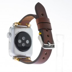Apple Watch Uyumlu Deri Kordon 38-40-41mm Slim SRÇ RST2E Apple Watch Uyumlu Deri Kordon 38-40-41mm Slim SRÇ RST2E