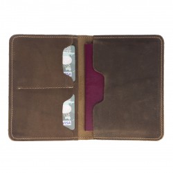 Deri Cüzdan Pasaport PH02 RO6 Kahve