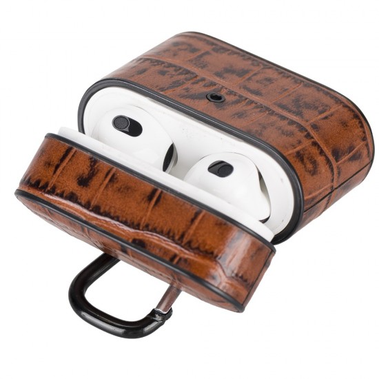 Casquet Apple AirPods 3.nesil Uyumlu Deri Kılıf YK6 Taba Casquet Apple AirPods 3.nesil Uyumlu Deri Kılıf YK6 Taba