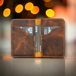 Enrico Slim Deri Kartlık G2 Antik Kahve