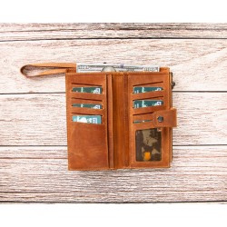 Lozan Hanger 6.5 inch Uyumlu Deri Kartlıklı Kılıf Karamel