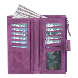 Lozan Hanger 6.5 inch Uyumlu Deri Kartlıklı Kılıf Antik Mor