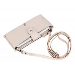 Lozan Strap 6.5 inch Uyumlu Deri Kartlıklı Kılıf ERC3 Bej