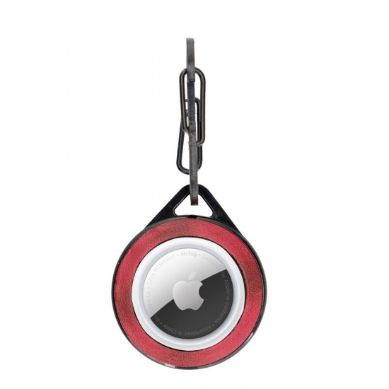 Apple AirTag Uyumlu Deri Anahtarlık Pelit V4EF Kırmızı Apple AirTag Uyumlu Deri Anahtarlık Pelit V4EF Kırmızı