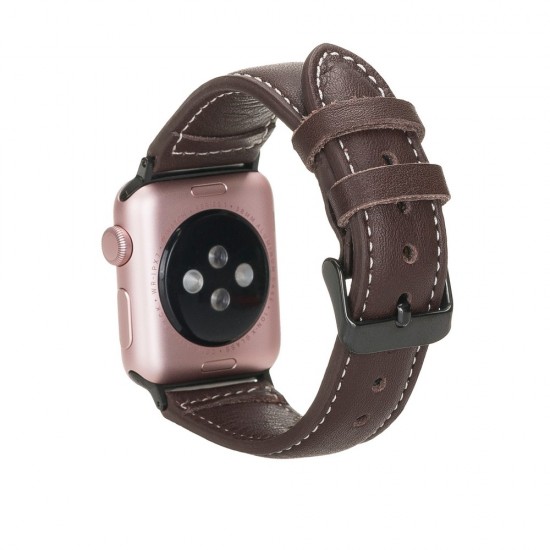 Apple Watch Uyumlu Deri Kordon 42-44-45mm NM1-AS3 Kahve Apple Watch Uyumlu Deri Kordon 42-44-45mm NM1-AS3 Kahve