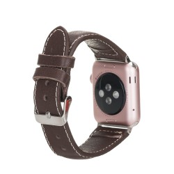 Apple Watch Uyumlu Deri Kordon 42-44-45mm NM4-AS4 Kahve Apple Watch Uyumlu Deri Kordon 42-44-45mm NM4-AS4 Kahve