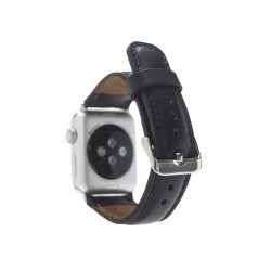 Apple Watch Uyumlu Deri Kordon 42-44-45mm RST1 Siyah