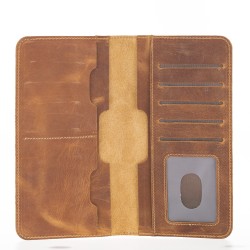 Rio 5.5 inch Uyumlu Deri Kartlıklı Kılıf G19 Taba