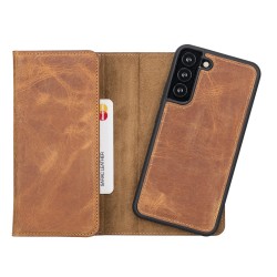 Samsung Galaxy S22 Plus Uyumlu Deri Cüzdanlı Kılıf Santa G19